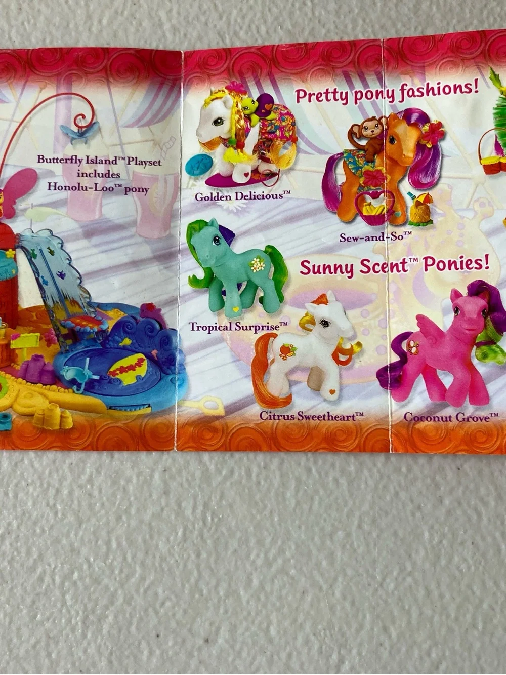 Hasbro My Little Pony Fold-Out Paper Brochure Advertisement English Multicolor